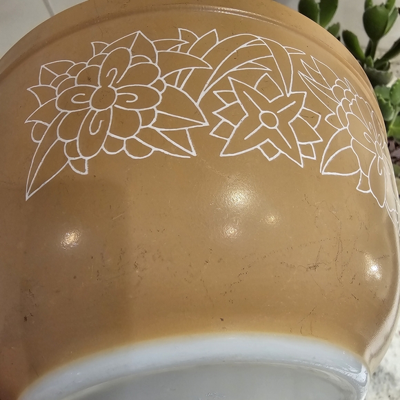 Pyrex Woodland Patterned Mixing Bowls Set 2 1970 Opalware - Picture 7 of 15